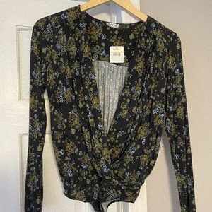 Free People Floral Bodysuit